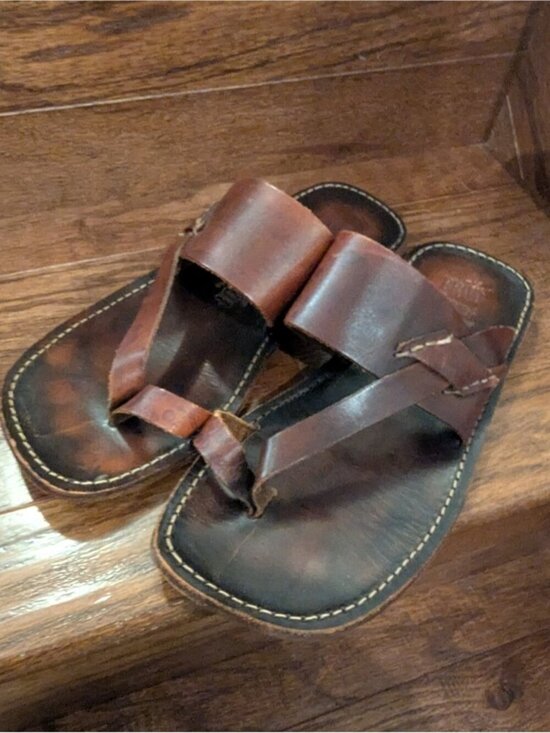 Brown\'s Men\'s Bohemian Leather Sandals Made In Italy Size 40 main image 8
